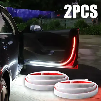 2 ks Univerzálne Nákladné automobily Dual Color Streamer 12V protizrážkové Ľahko Nainštalovať Suv Vodotesný LED Pás Dvere Auta Varovanie Lampa