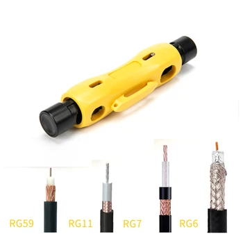 1Pcs Prenosné Pero Koaxiálny kábel striptérka RG6 RG7 RG11 RG59 Dual-purpose 5-7 jednoduché drôt striptérka dobré nástroje na inštaláciu