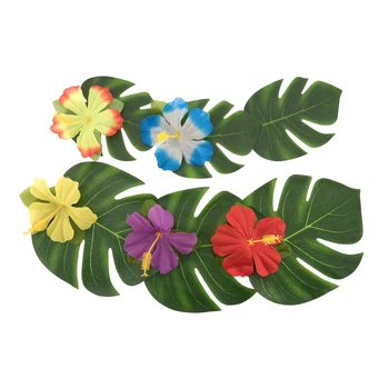 15Pcs/Súbor Simulovaných Korytnačka Leaf Umelých Rastlín Hodvábnej látky Palm Strany Pozadí Dekorácie Kvet Záhradné Doplnky