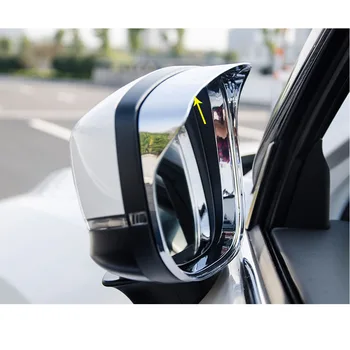 Auto zadné Spätné Bočné sklo Zrkadla výbava rám Dážď Štít Slnečná Clona Tieni ABS chrome časť Pre Mazda CX-5 CX5 2nd Gen 2017 2018