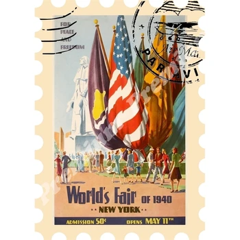 New York suvenír magnet vintage turistické plagát