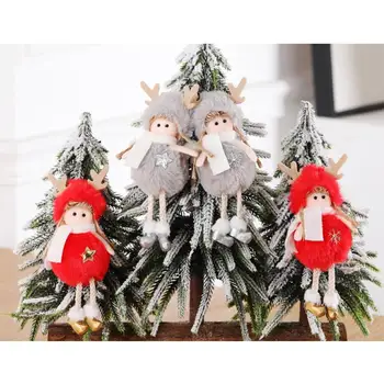 Vianočné Ozdoby Snehové Vločky, Hviezdičky Angel Girl Vianočný Strom Závesné Dekorácie Vianočné Party Decor