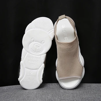 Letné Ženy Sandále 2019 Nové Ženské Ležérne Topánky Žena Pohodlné Papuče pre Dámy Slip-on Rímske Sandále na Platforme Sandále