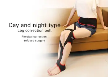 2018 Nové traky & podporuje Rozšírené O/X-type nohy korekčná páska Deň/noc držanie tela Corrector nohu obväz Môže chodiť voľne