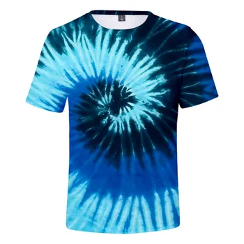 Hot Predaj Muži/ženy tričko tie Dye 3D Vytlačené t-shirt Chlapcov Dievčatá Módne Osobnosti Špirála Farebné tričko Streetwear Oblečenie