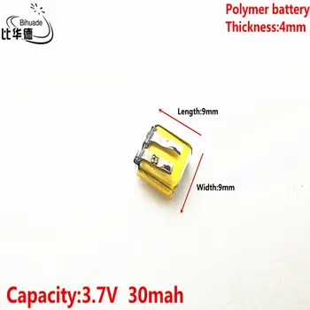 3,7 V 30mAh 400909 Lithium Polymer Li-Po li ion Nabíjateľnú Batériu buniek Pre Mp3 MP4 MP5 GPS mobilné bluetooth