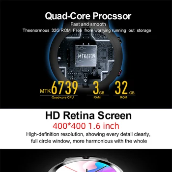 DM28 4G Smart Hodinky 3GB 32GB MTK6739 Quad Core Inteligentné Náramkové Hodinky Android 7.1 2.0+8.0 MP Dual Camera 1.6