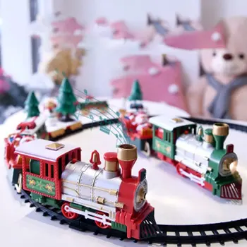 Vianočné Elektrické Železničné Vozidlo Vlaku detské Elektrické Železničné Vlakovej súpravy Závodné Cestné Prepravy Budovy Hračky