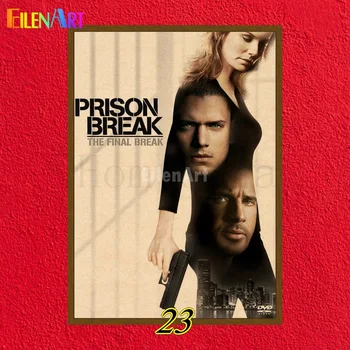 Prison Break Retro Kraft Papier Filmový Plagát Pre Domáce Umelecké Dekorácie Plagáty