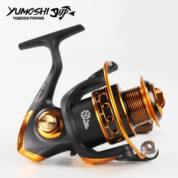 Yumoshi Spinning Fishing Cievky 12BB+1 AX BX 500-9000 Série rybárskych odlievanie Kovov Otáča Cievka Cievky Loď Rock Rybárske Koliesko