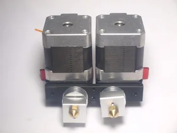 Reprap Mkbot 3D tlačiarne kovové dual priame vytláčacie auta 1.75 mm vlákna s nema 17 stepper motor dual vytláčacie nastaviť PTFE 0,4 mm