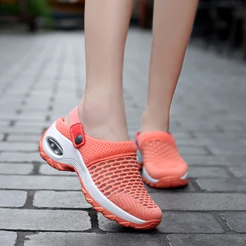 Nové dámske Topánky Bežné Zvýšiť Vankúš Sandále Non-slip Platformu Sandál pre Ženy Priedušný Oka Vonkajší Chôdza Papuče