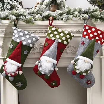 Noel Vianočné Dekorácie pre Domov Ponožky Vianočný Strom Decor Nový Rok Vianočná Pančucha Vrece Vianočný Darček Cukríky Tašky