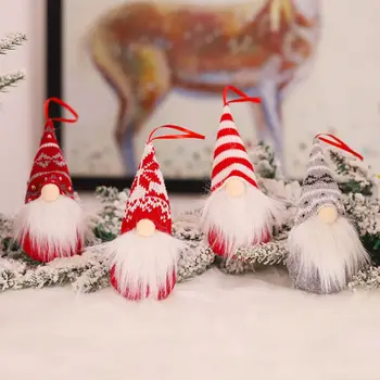 Kreatívne 4Pcs/Set Anonymný Bábiky Santa Prívesok Holiday Home Party Dekorácie Dodávky Vianočné Ozdoby
