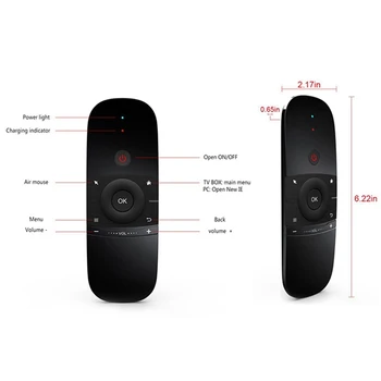 Mini Bezdrôtovej Klávesnice a Myši Vzduchu Lietajúce Veveričky Set-Top Box Smart TV Android Tvbox Diaľkové Ovládanie