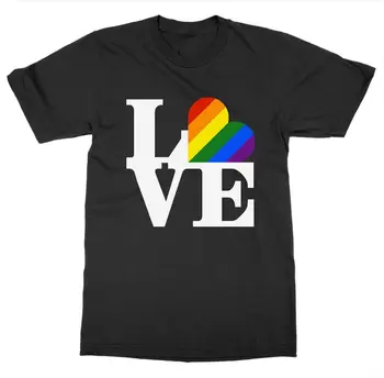 Pánske Lastest 2019 Jednoduchý Štýl Pride Láska T-Shirt Sprievod Homosexuálov a Lesbičky, Bi Pan Trans Queer Lgbtq Rodovej Rainbowdesign Na Tričko