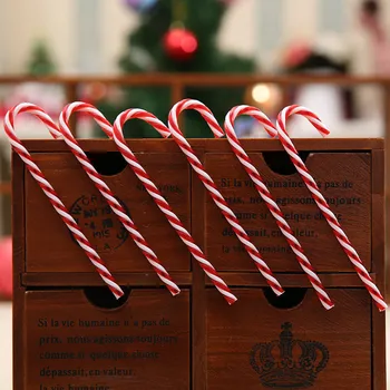 6 Ks/taška Tvorivé Vianočné candy Cane Vianočné Ozdoby pre Domáce Ozdoby na Vianočný Stromček Nový Rok 2021 Vianočný Darček