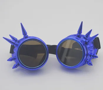 Svetlo modrá difrakcia okuliare parný punk difrakcia okuliare s ohňostrojom objektív