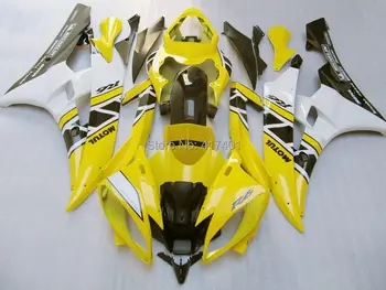 Nový Žltá biela čierna ABS horské pre Yamaha YZF-R6 06-07 YZF R6 06 07 YZF 600 R6 2006 2007 kapotáže sady #7YS1 +7gifts