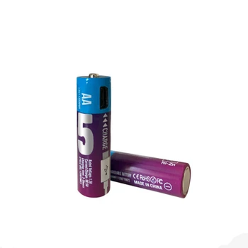 6Pcs/Veľa Nových 1,5 V AA nabíjateľné batérie 1300mwh USB Ni-Zn nabíjateľná batéria pre bezdrôtový mikrofón hračky