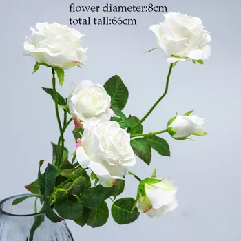 Umelé Kvety Falošné Rastliny Listy DIY Svadobné Dekorácie Pozadie Domáce Dekorácie Príslušenstva, Bielej farby