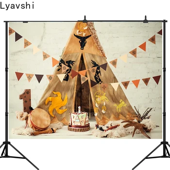 Lyavshi fotografie pozadie Indický motív tortu rozbiť dieťa prvé narodeniny stan pozadí photobooth photocall studio rekvizity
