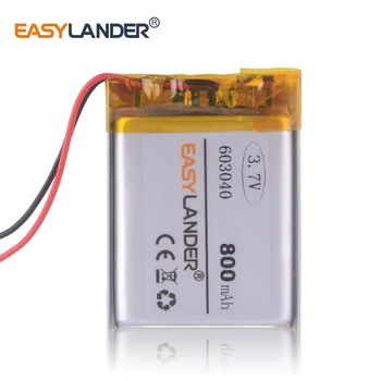 603040 3,7 V 800mAh Nabíjateľná li Polymer Li-ion Batéria Pre MP3, MP4 gaming Mouse GPS, PSP DVR PDA Lampe reproduktor Hračky 063040