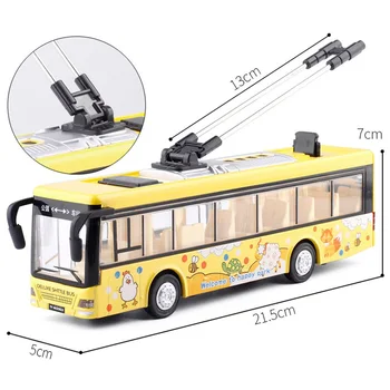 Deti Hračky Zliatiny Poznávacie Autobusové Model 1/32 Vozíka Autobus Diecast Električkou, Autobusom Vozidiel Hračka Auto s Light & Sound Zbierky