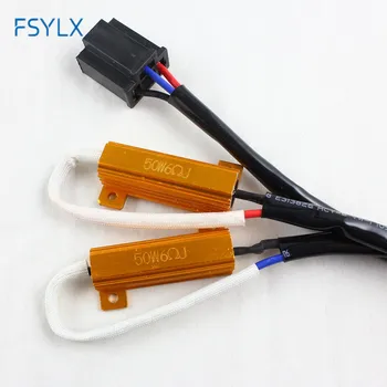 FSYLX 2ks bez Chýb H4 50w 6ohm Dual Zaťaženie Rezistorov Pre LED HID Konverzie Vysoké/Nízke svetlo predné Svetlomety Bi Xenon Kit DC 12V