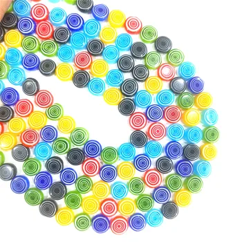 Tisíc Kvet Farebné Sklo Voľné Korálky 4-12mm Farba Kruhu Farebné Sklenené Guľôčky DIY, Takže Náramok, Náhrdelník Príslušenstvo