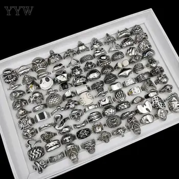 20PCs/Veľa(bez krabice) Titánové Ocele Prst Prsteň Unisex Veľkoobchod NÁS Krúžok 5.5-10 Veľkosť pre Ženy Muži Fashion Party Šperky