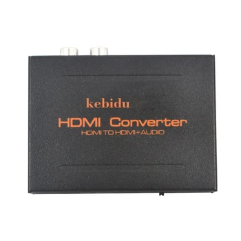 Kebidu kompatibilný s HDMI-HDMI-kompatibilný Optický SPDIF Suppport 5.1 + RCA L/R Audio Video Converter Extractor Splitter Adaptér