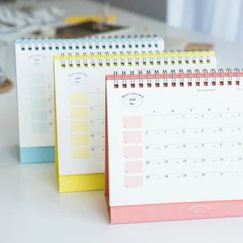 2020-2021 Stolový Kalendár Stolový Stojí Flip Mesačný Kalendár Prenosné 2021 Rok Kalendár Pre Organizovanie A Plánovanie