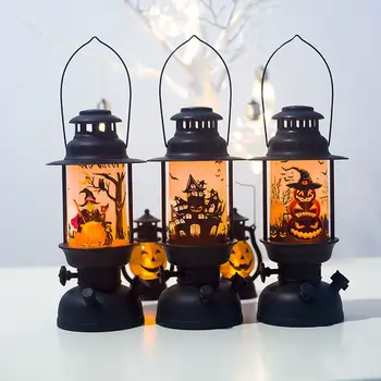 Halloween Retro LED Závesné Svietidlo Ručné Dekoratívne Lampy batériové Svietidlo Pre Slávnostné Domov Bar Obchod