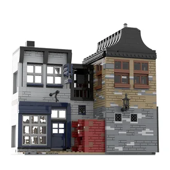 DIY Mesto, Výhľad na Ulicu Bar Model Stavebné Bloky Skyline Architektúry Od Slávny Film Deti Vzdelávacie MOC Tehly Hračky Nápad na Darček
