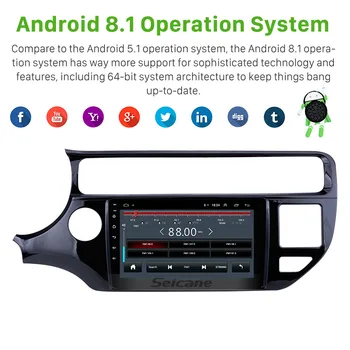 Seicane 2Din Android 8.1 Auta GPS Multimediálny Prehrávač Pre KIA Rio 2012 2013 Ľavej Strane Disku Navi rádio, Video, Audio, Wifi,