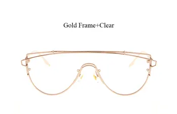 Flat Top Okuliare Ženy UV400 Zrkadlo Mužov Slnečné Okuliare Žena Eyeware Rám jasné, Transparentné VictoryLip Značky Módny Návrhár