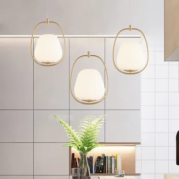 Nordic Moderné Zlato LED Svetiel Prívesok spálňa jedáleň kuchyňa hanglampen voor eetkamer E27 LED Lampa Edison Žiarovky