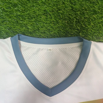 Dry Fit Mužov Futbalové Dresy Č Značky Bielej A Modrej Futbal Jednotné Jersey Nastaviť