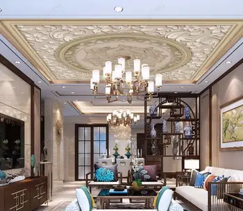 Vlastné 3D Stropné Nástenné Foto Tapety Obývacia Izba Tému Hotel Strop Európskom štýle estetické nádherné luxusné Tapety