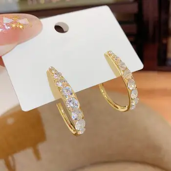 Kórejský Crystal Módne Náušnice Pre Ženy 2020 Nové Šperky Jemné Geometrické C Tvarované Earings Veľkoobchod