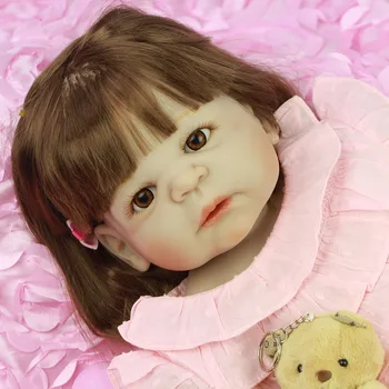 23inch plný Silikónové Bebes Reborn Bonecas Hrať Hračky Pre Deti Kúpanie Bebe Živá Bábika, Ako Enducational Bábika hrať dom hračky