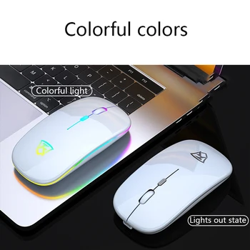 Ultra Slim Nabíjateľná Wireless Mouse Gaming Mouse Tichý Myši USB Optická Herná Myš Pre Stolné Notebook PC Myš Hráč