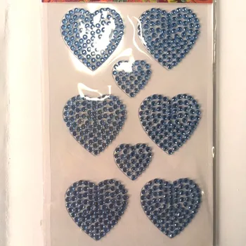 Mix veľkosť srdca tvar akryl drahokamu gem nálepky 6colors pre výber scrapbooking DIY plavidlá, papiernictvo domáce dekorácie