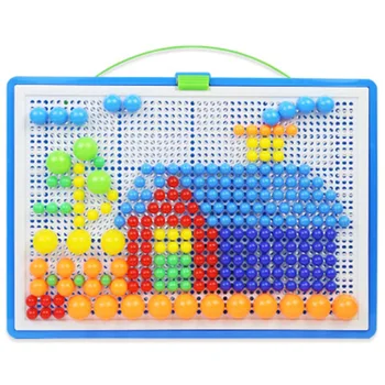 Mozaika Pegboard Deti Vzdelávacie Hračka 296pcs Húb Nechty Skladačka Puzzle Vzdelávacie Hračky DQ-Drop