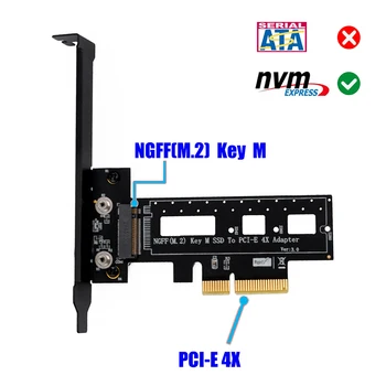 M. 2 NGFF PCI-e nvme SSD PCI Express 3.0 x4 Hostiteľský Adaptér s chladiča
