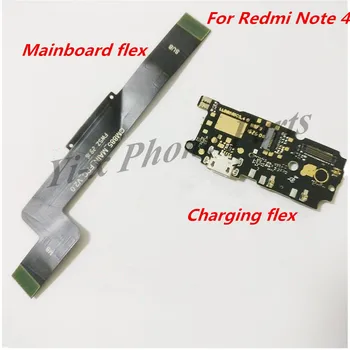 Pre Xiao Redmi Poznámka 4 ZAPNUTIE/VYPNUTIE Flex Kábel a USB Nabíjanie Rada Poplatok Flex Kábel & Doske Spoje Linky Flex Kábel