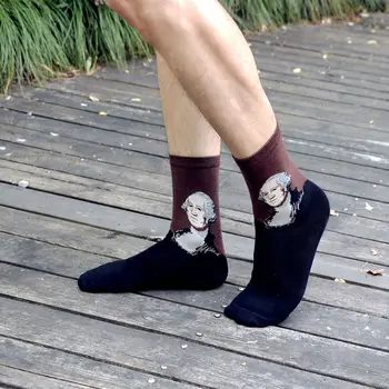 Horúca Novinka Zábavné Ponožky pre Mužov, Ženy Harajuku Fuzzy Ponožky Vintage Retro Slávny obraz Umenie Ponožky dámske Ponožky