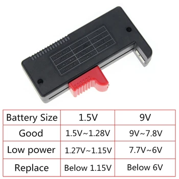 Univerzálny Digitálny LCD AA/AAA/C/D/9V/1,5 V gombíkovú Batériu Volt Tester BT-168D