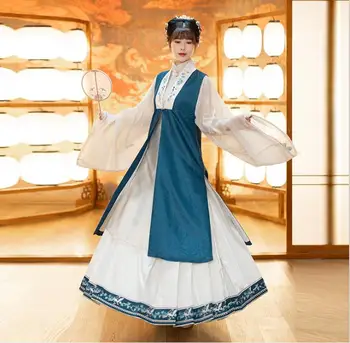 2020 Nových Prírastkov Čínsky vintage AODai tradičné dynastie Ming Cisárovná Hanfu 3 kusy pomerne dobrú kvalitu na vysokej úrovni pre ženy